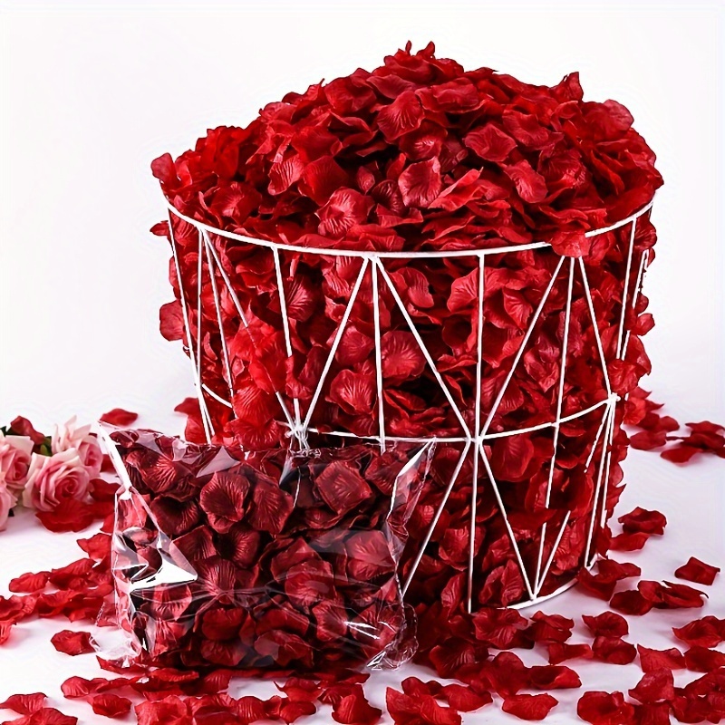 1000-3000pcs Silk Rose Petals Artificial Flowers Simulation Rose