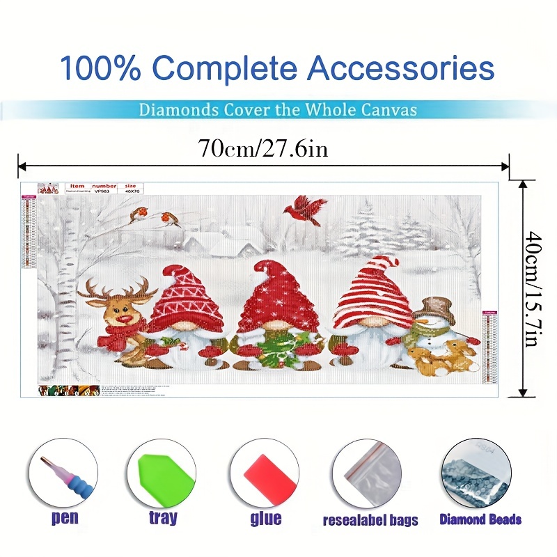 Christmas Diamond Art Painting Kits Adults Winter Gnomes Diy - Temu