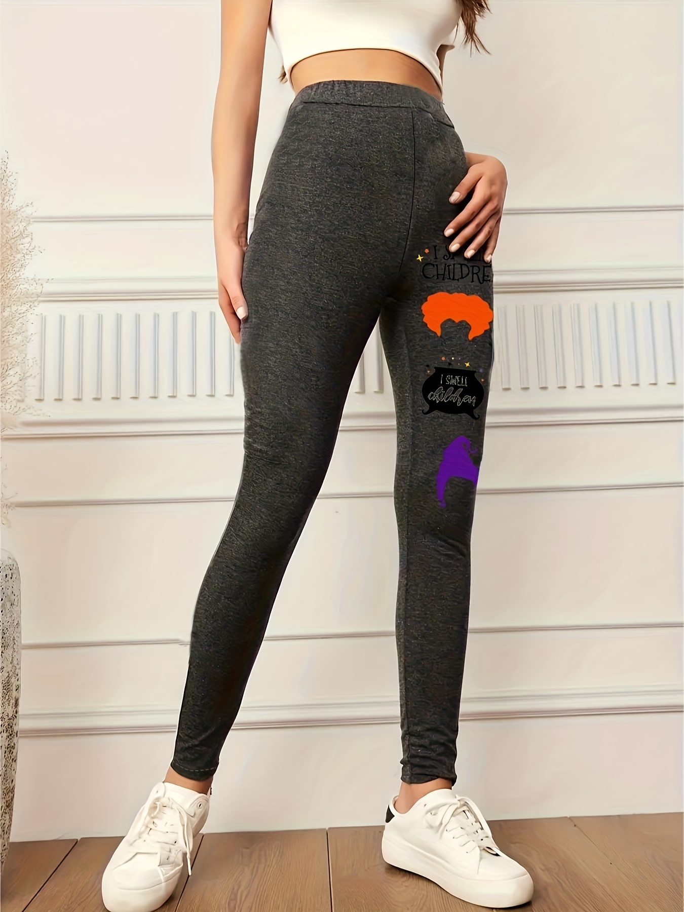 Valentine's Day Print Skinny Leggings Casual High Waist - Temu