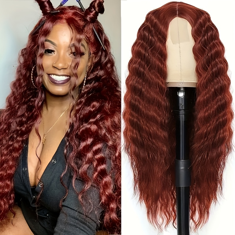 Long Water Wave Synthetic Lace Front Wig for Women