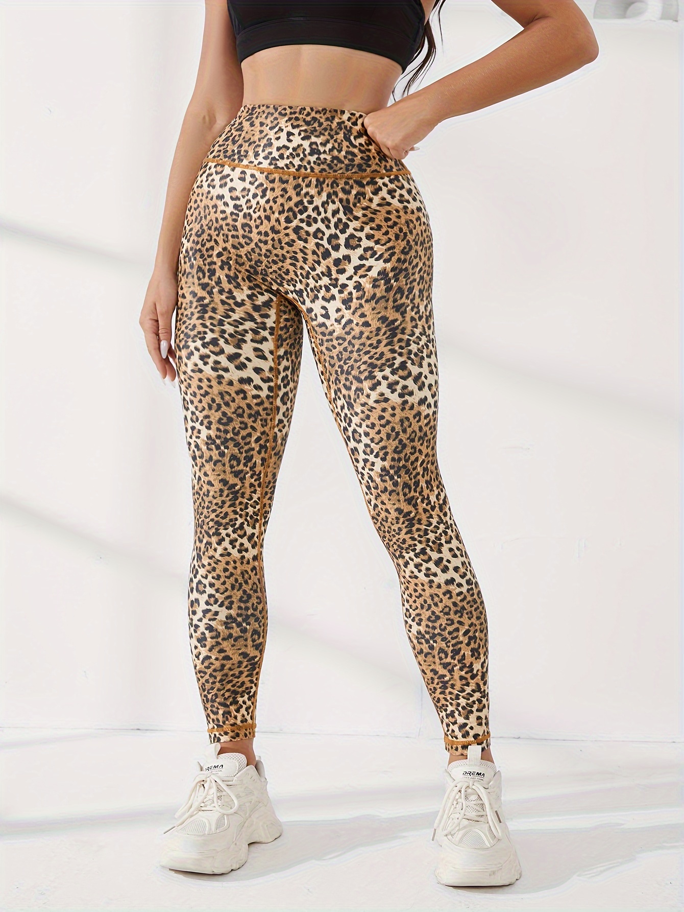 Leopard Print Design Yoga Leggings -  Canada