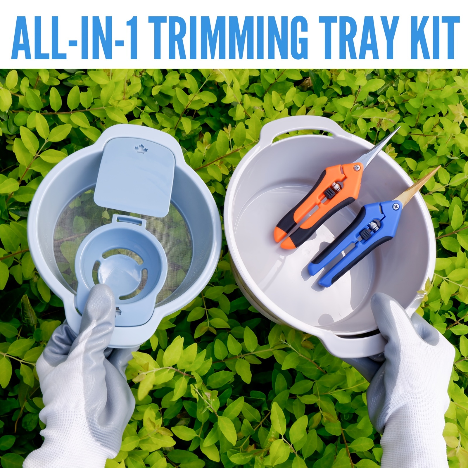 Heavy Duty 2-In-1 Trimming Tray for Herbals Collecting, Dry Sift