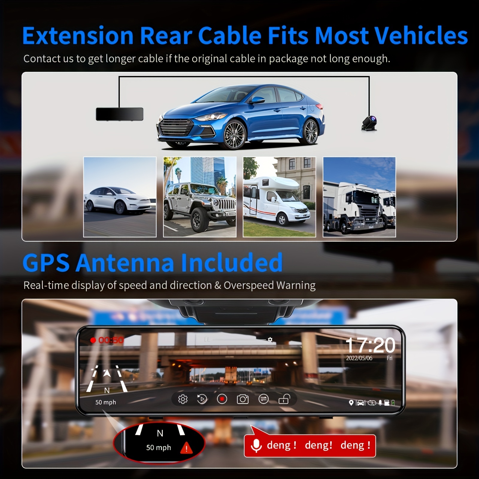 Vehicle cameras for cars and trucks