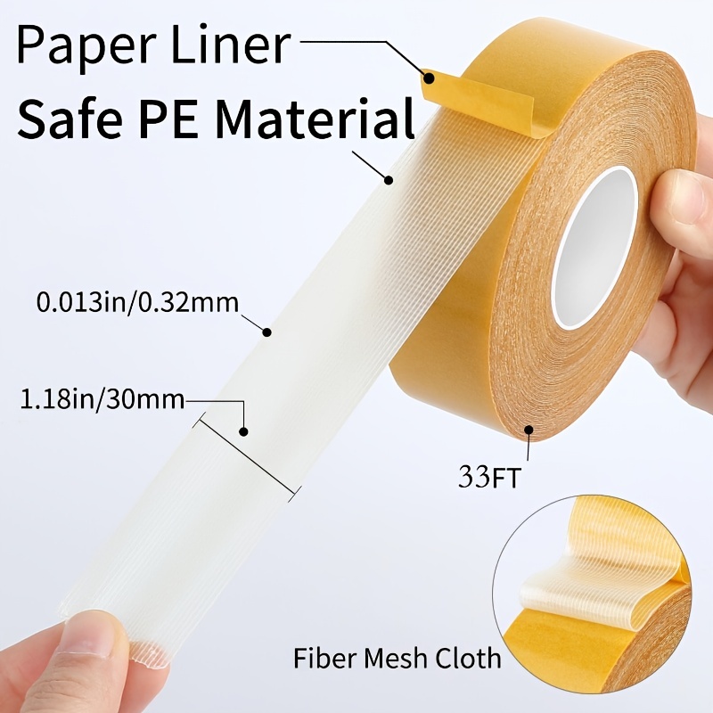 Double Sided Tape, Multipurpose Removable Mounting Tape Adhesive Grip,  Reusable Strong Sticky Wall Tape Strips Transparent Tape Poster Carpet Tape  - China Double Sided Tape, Masking Tape