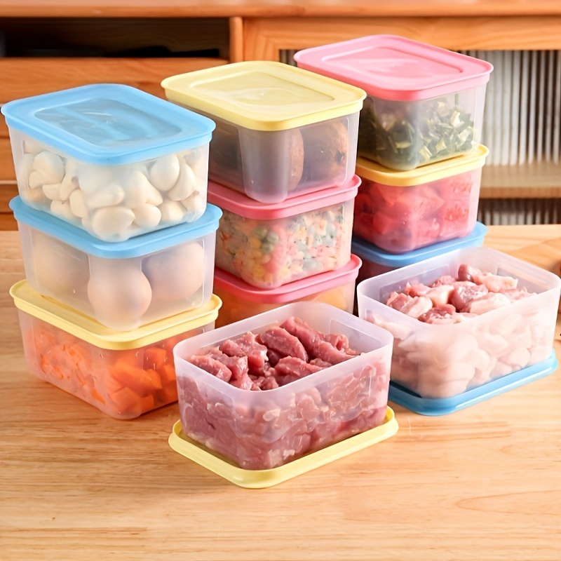 1pc Clear Large Capacity Refrigerator Storage Box For Freezer, Kitchen,  Meat, Food Sorting Container With Lid For Household Organization