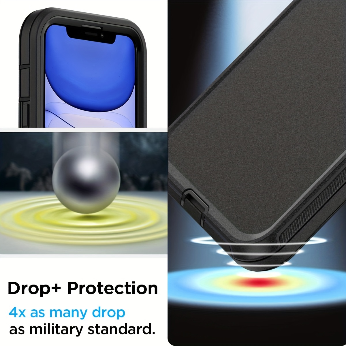 Military Grade Protection: Shockproof Rugged Heavy Duty - Temu