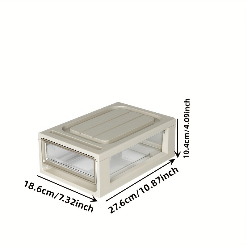 Caja de ordenación transparente, Fabricado en plástico, Almacena ropa y  otros objetos, 12 L (34x27x18cm) Sin ruedas