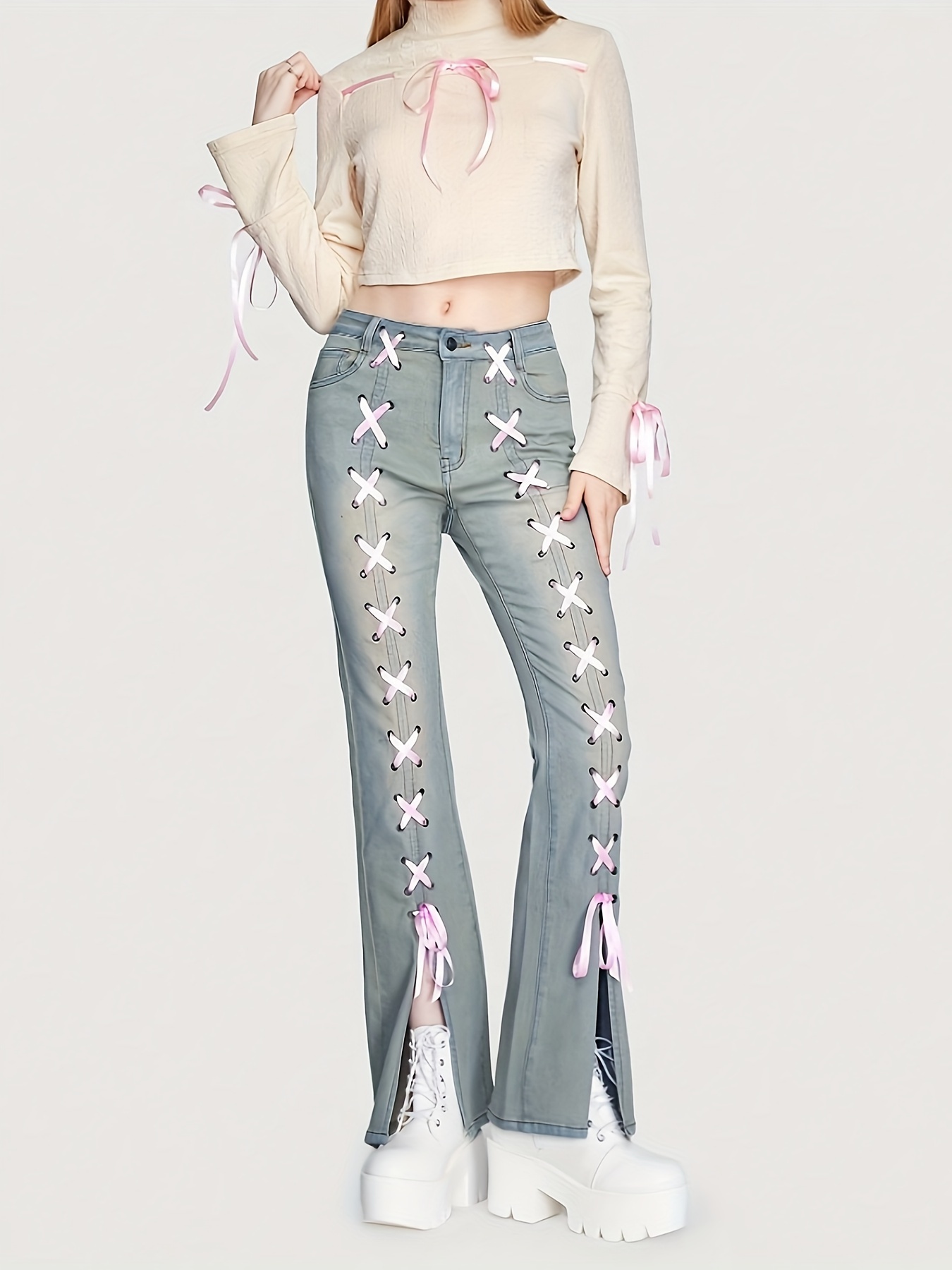 Bow Jeans - Temu