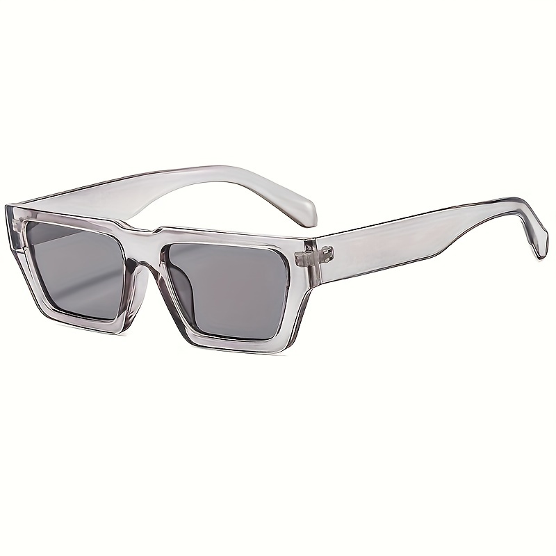 Men's Square Small Frame Sunglasses with Anti-Stress Case