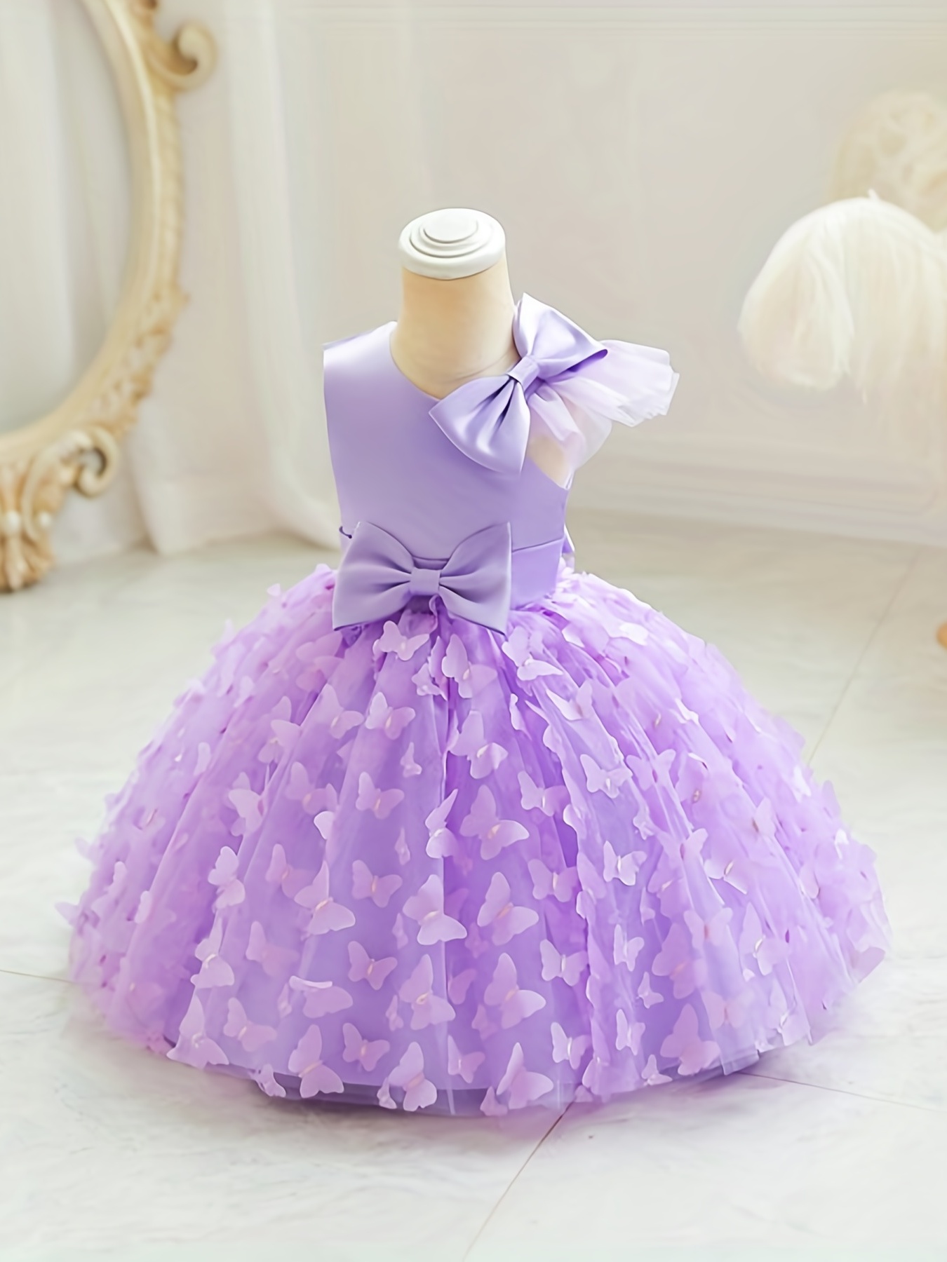 Ropa para niñas pequeñas de 1 año, bonito vestido de 2