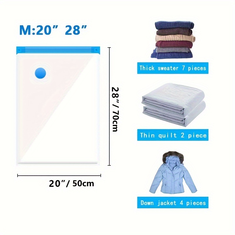 Pump / Vacuum Storage Bags, Space Save Compression Travel Seal Sacks For  Clothes Pillows Bedding Closet Home Organizer - Temu