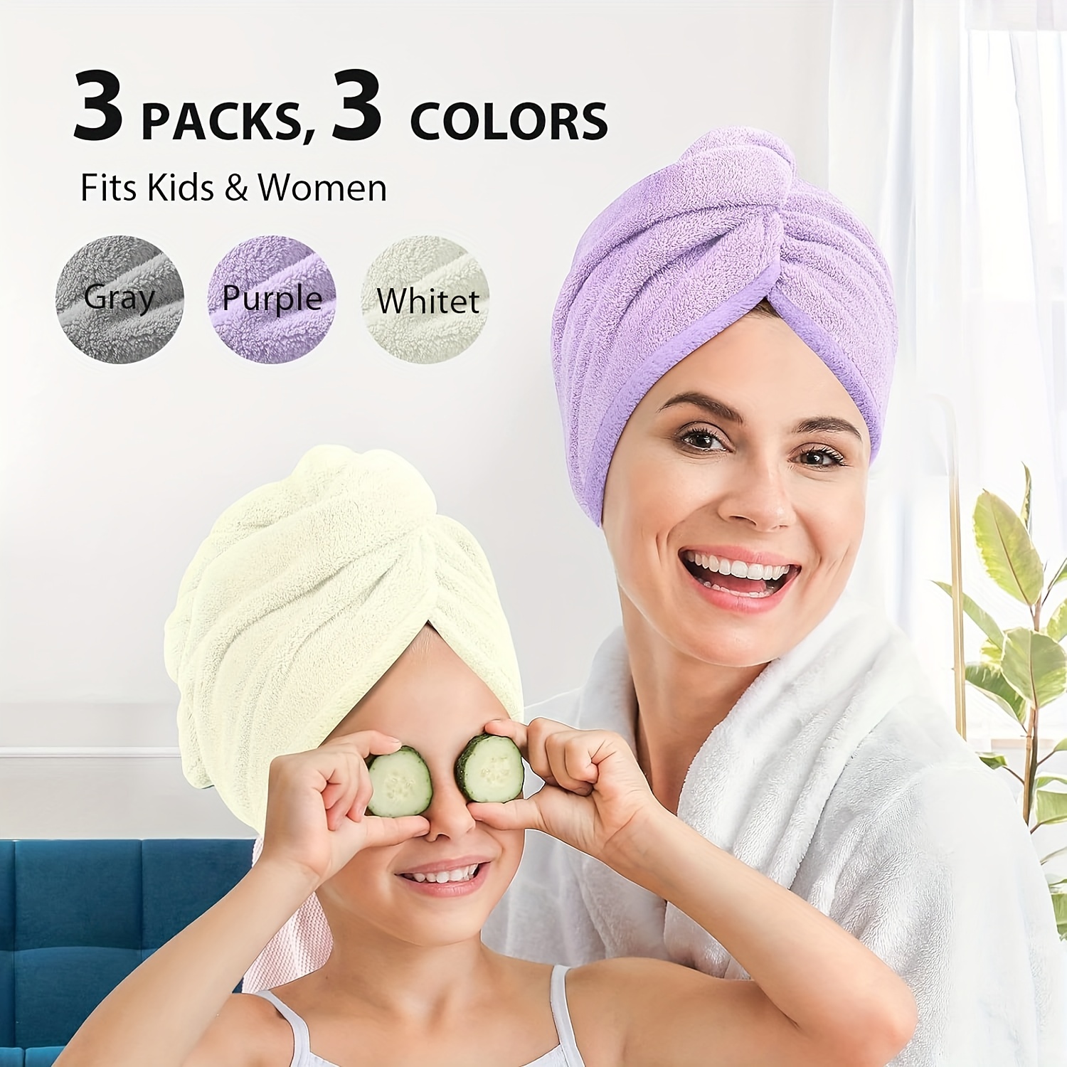 Watercolor Microfiber Hair Towel - Curly Girl Approved – The