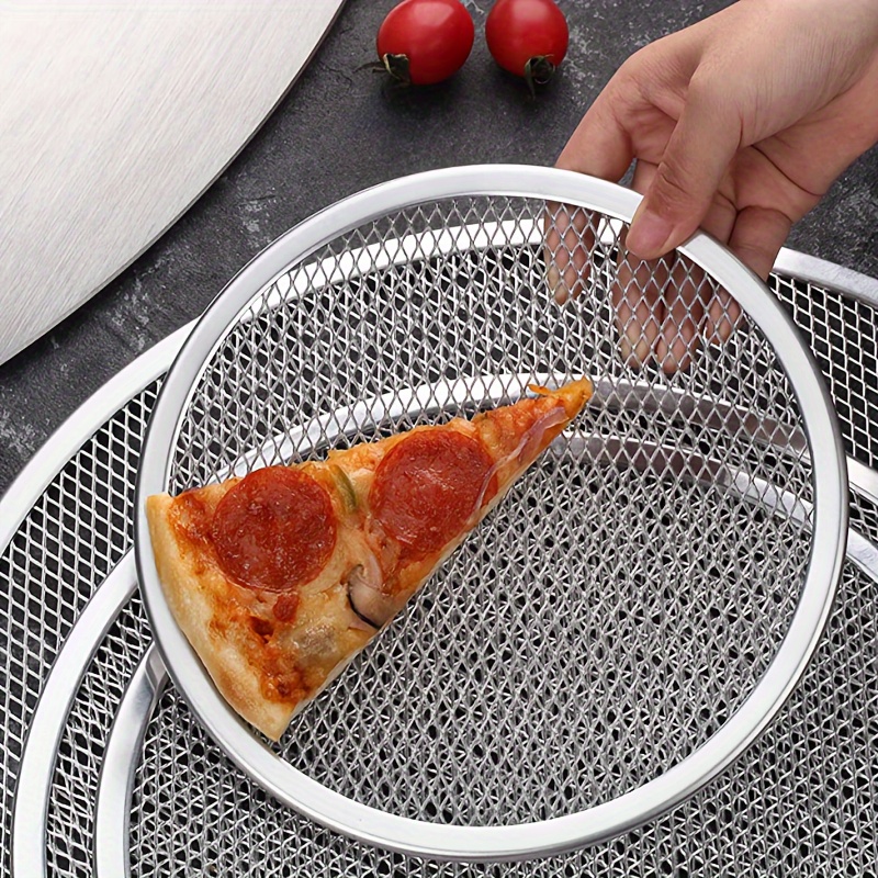 10 12 14 inch pizza pan one pack aluminum pizza pan 1pc seamless aluminum pizza screen 12 14     details 4