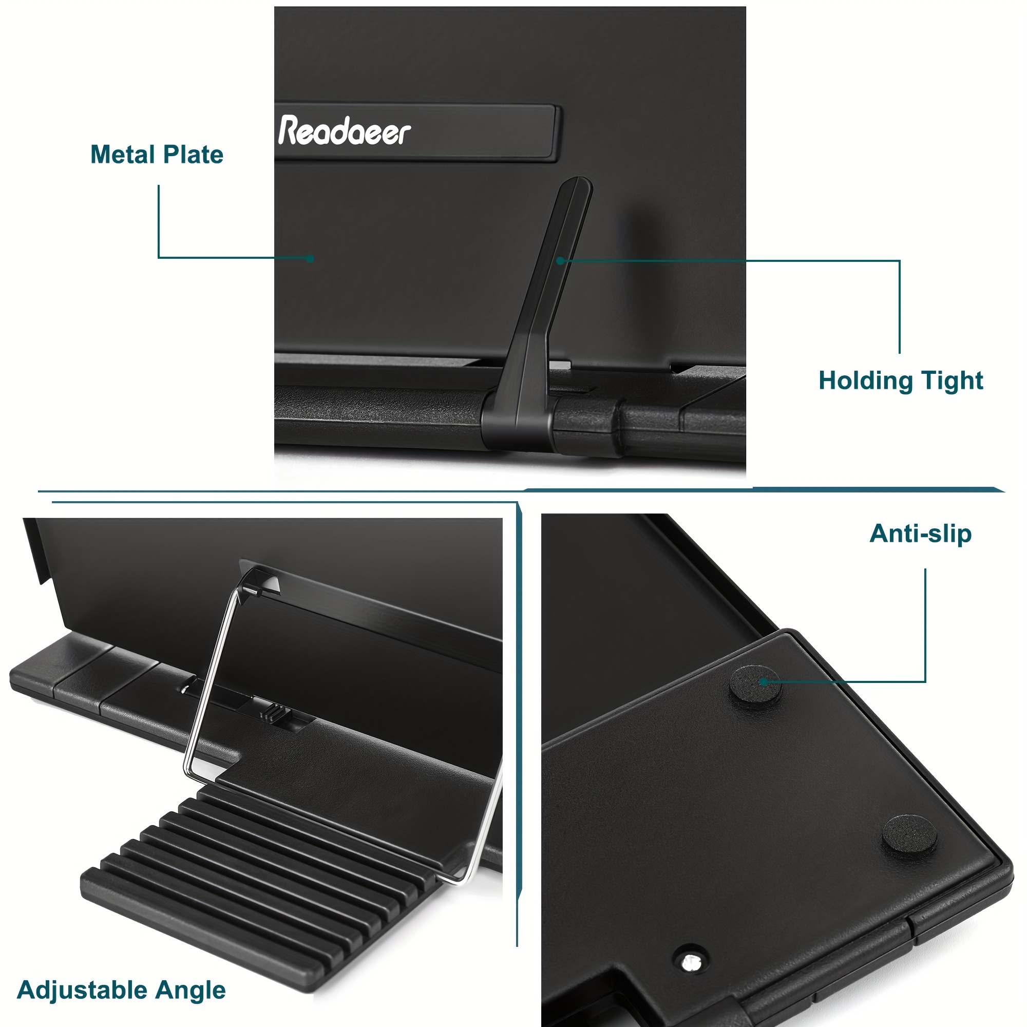 Metal Book Stand For Desk Adjustable Reading Rest Book - Temu