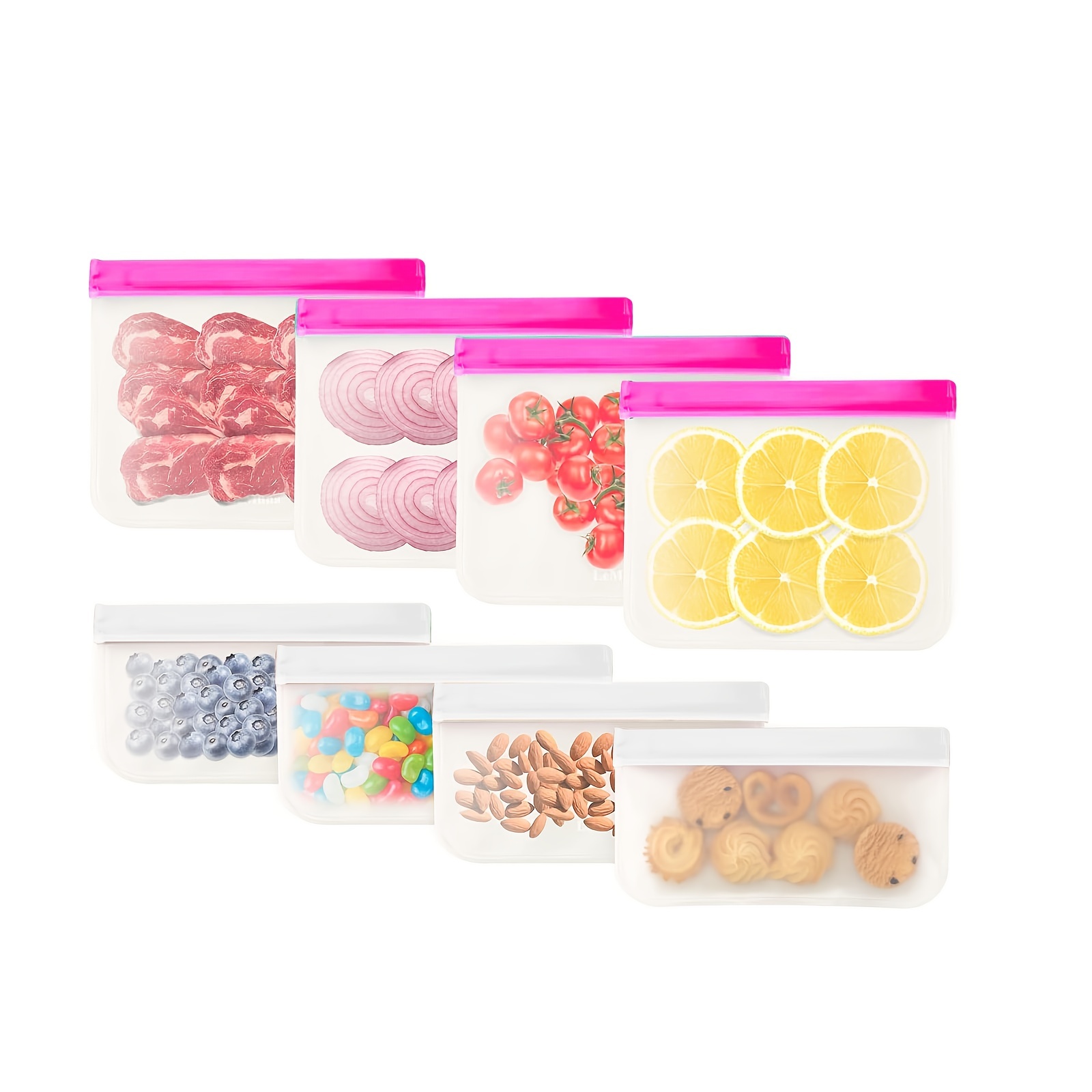 Reusable Food Storage Bags Silicone Freezer Bags Leakproof - Temu