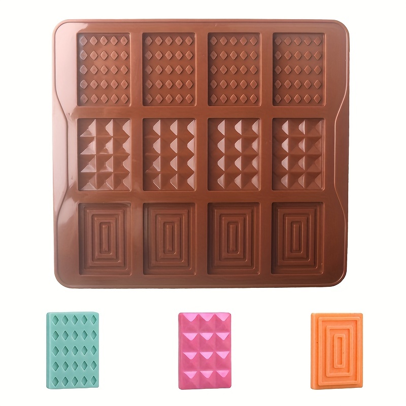 Chocolate Bar Mold 3d Silicone Mold 12 Cavity Candy Mold - Temu