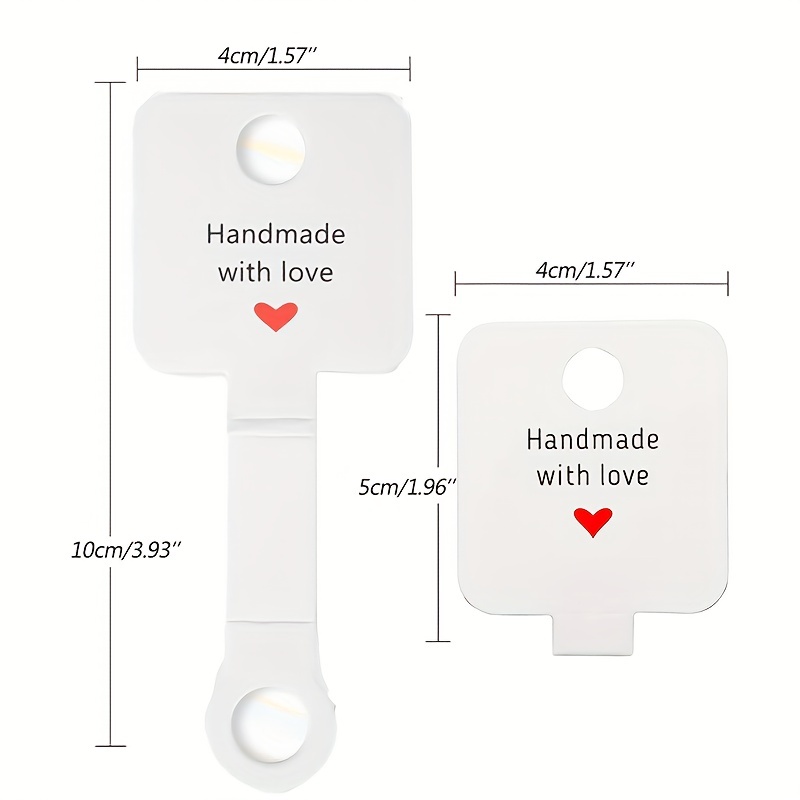 Self Adhesive Bracelet Display Cards White Handmade Love - Temu