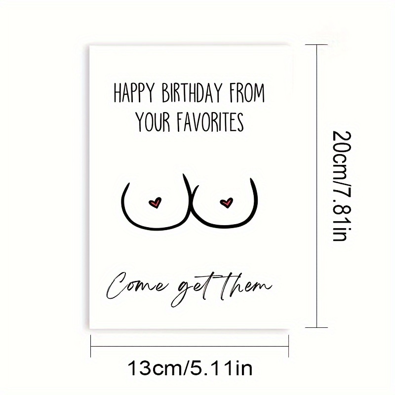 PERSONALISED RUDE SEXY GIRL BOOBS BIRTHDAY ANY OCCASION GREETING