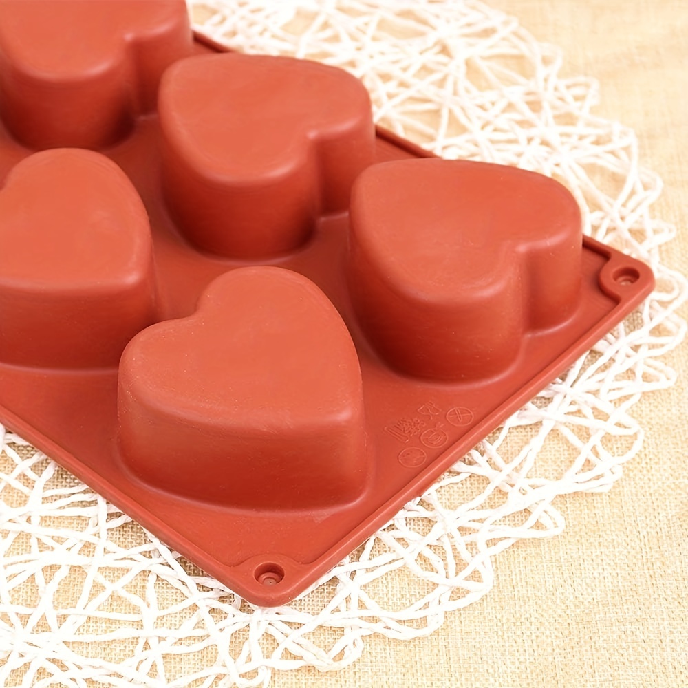 6 Cavity Heart Silicone Mold | BrambleBerry