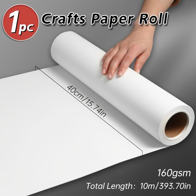 1pcs White Kraft Arts Paper Roll For Paints, Wall Art, Easel Paper