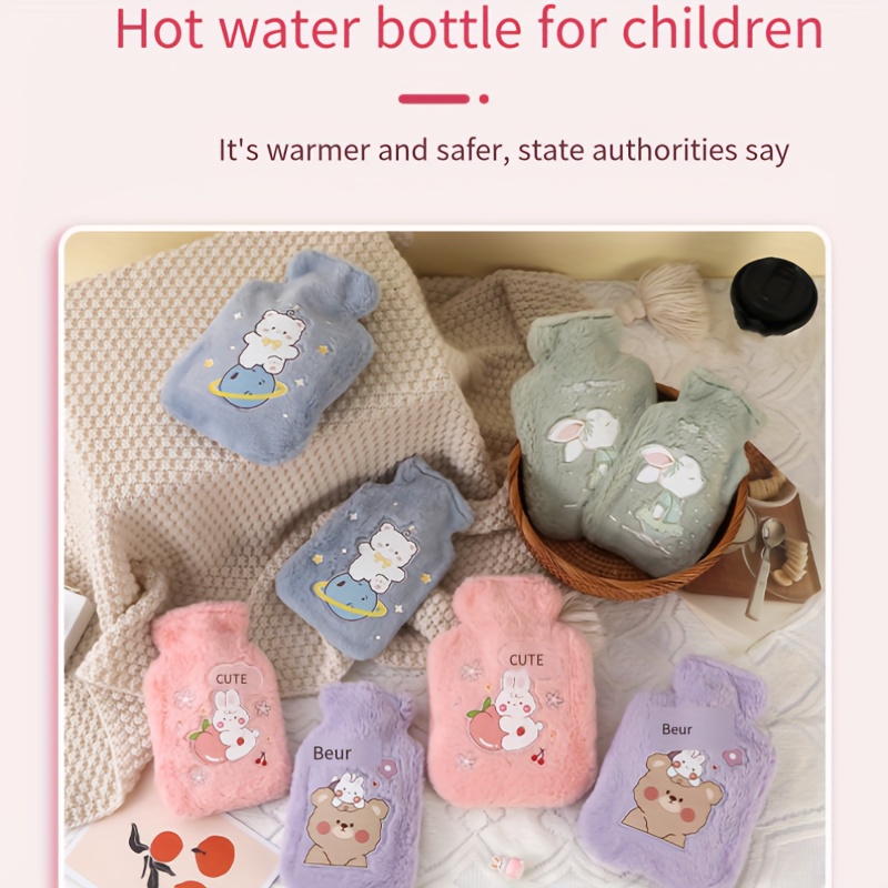 Mini bouillotte à eau chaude fuchsia, chauffe-mains portable HI, poche pour  filles, sacs à eau chaude pour les mains et les pieds, joli dessin animé
