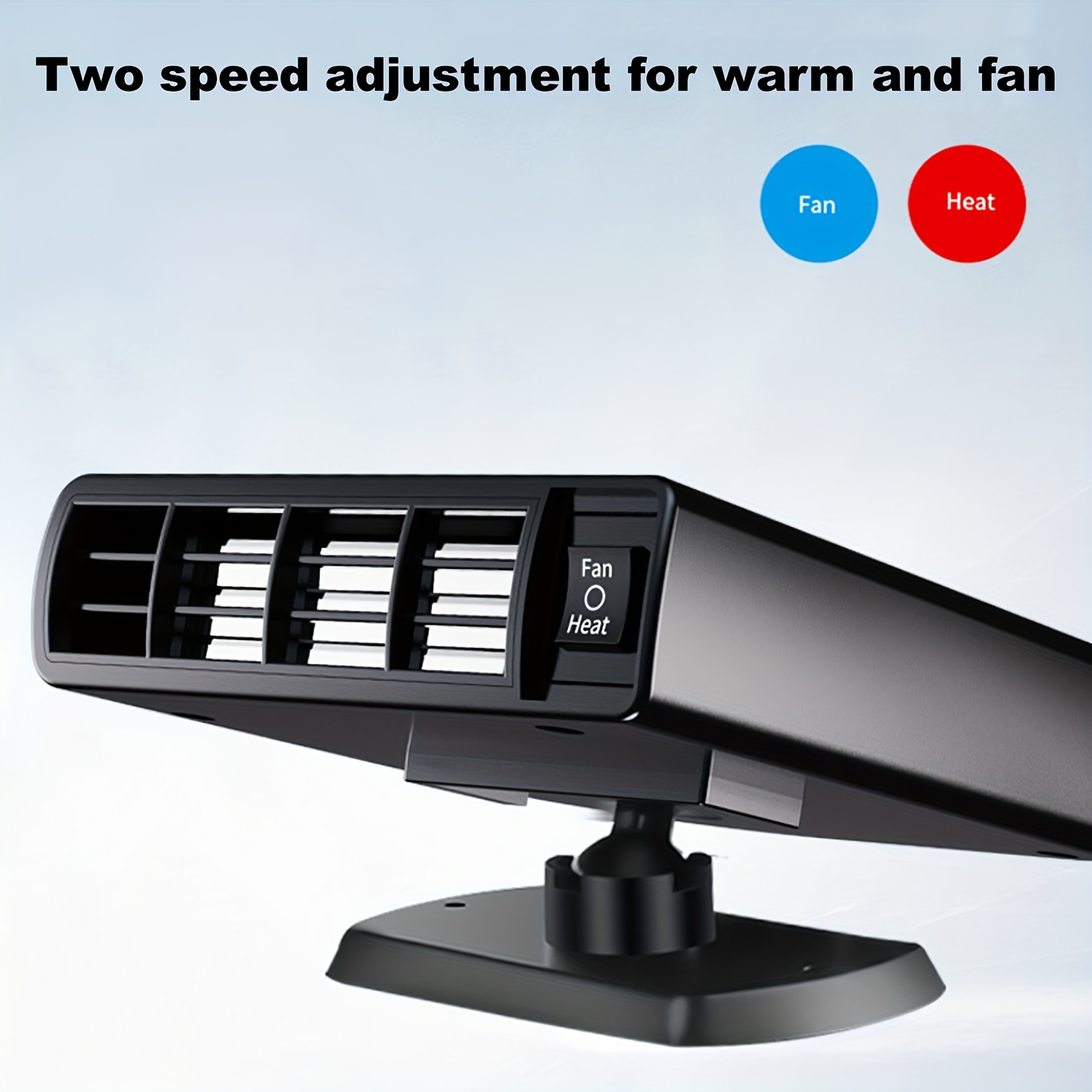 12V Portable Electric Car Windshield Defogger Defroster Heating Fan 