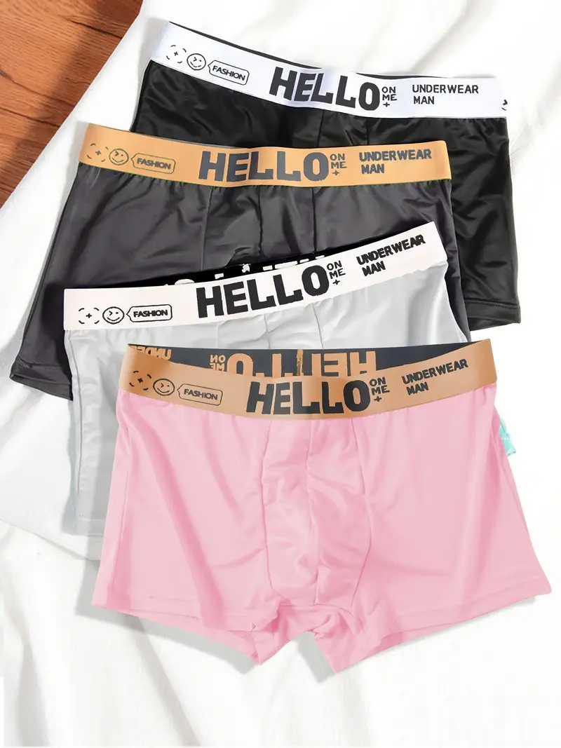 Men's Breathable Ice Silk Stretch Boxer Briefs Underwear - Temu
