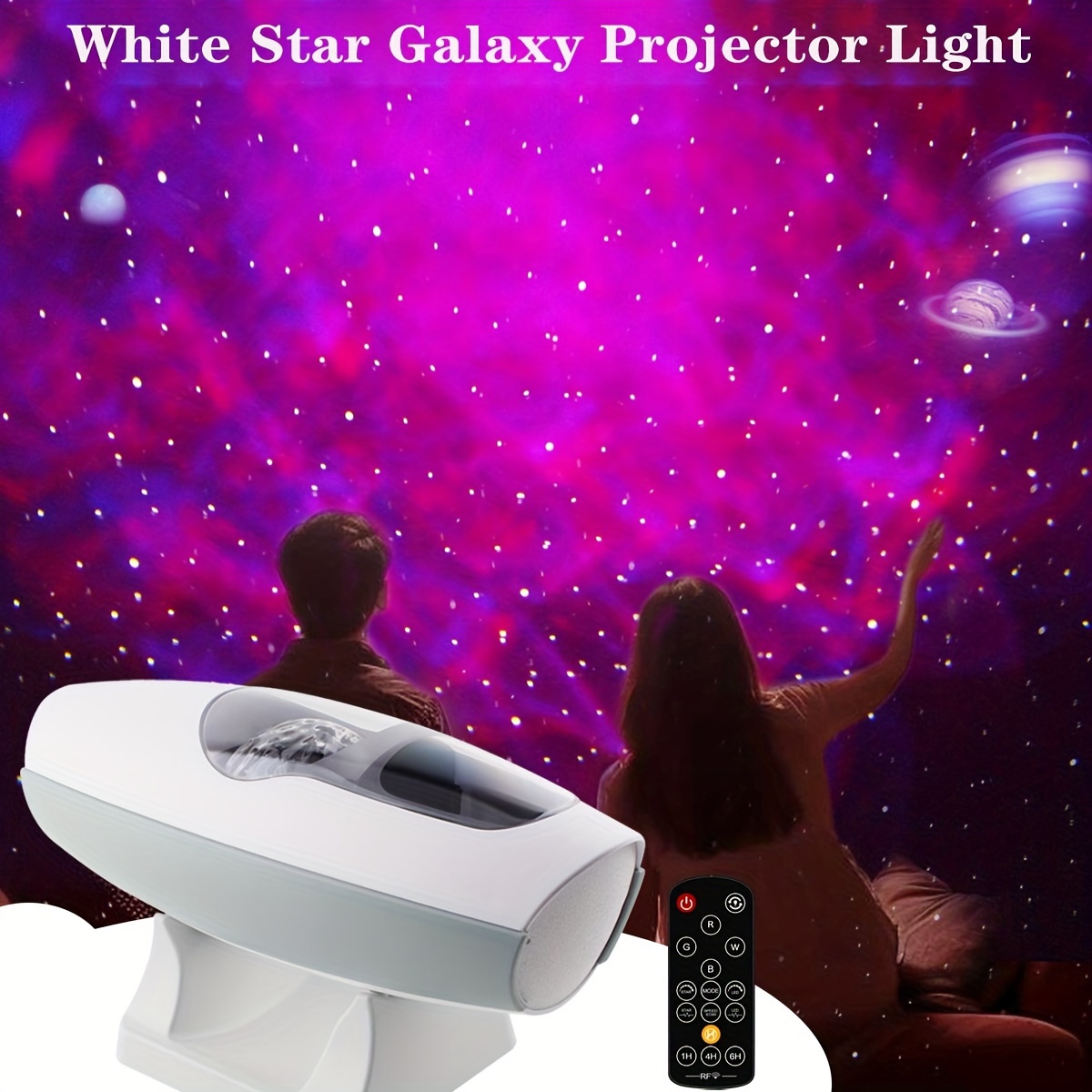 Star Projector Galaxy Light, 15 White Noise Galaxy Night Light Projector,  Bluetooth Speaker Planetarium Projector Mood Lighting, Remote Timer Baby