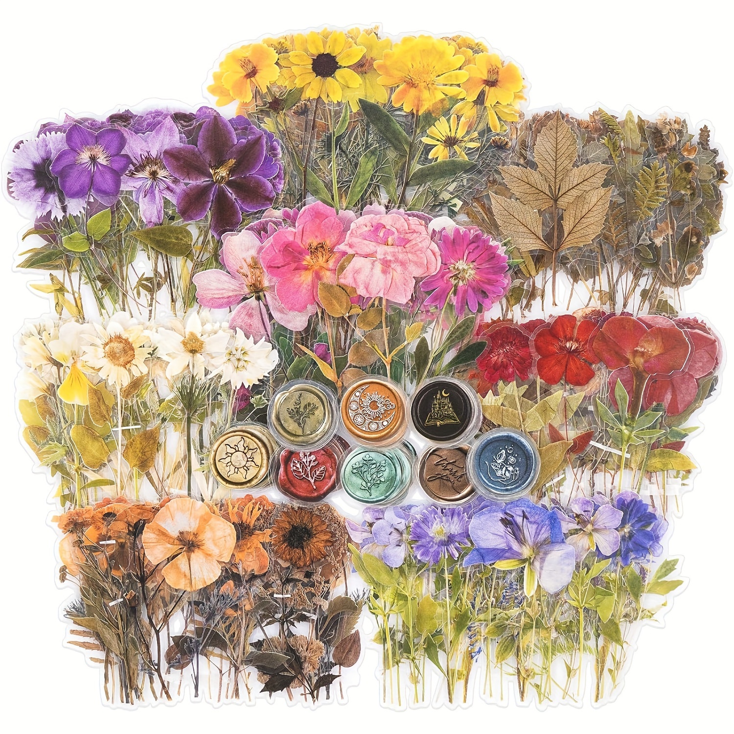 Colgante floral de pared, flor preservada y seca -Trencadissa Art
