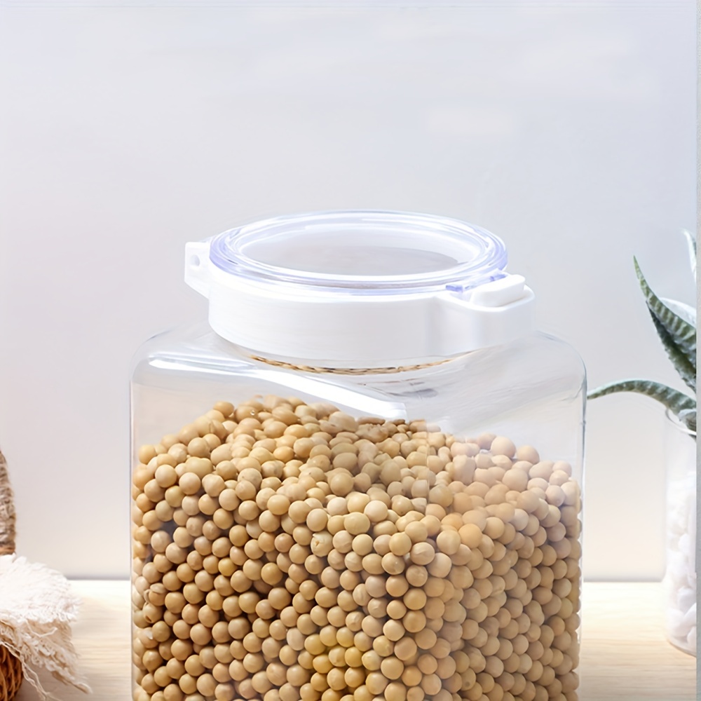 Airtight Grided Storage Container With Lid - Perfect For Candy, Biscuits,  Tea, And Pet Snacks - Kitchen Pantry Organization And Food Preservation -  Dry Food Canisters For Cereal, Pasta, Flour, Sugar 