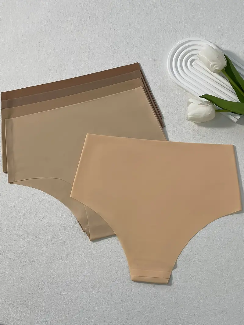 High Waisted Seamless No Show Panties Women's Underwear - Temu