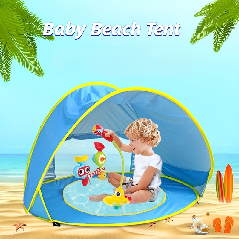 Tienda de campaña de playa grande automática instantánea desplegable para  playa, refugio solar portátil, toldo para bebé, sombrilla de playa anti UV