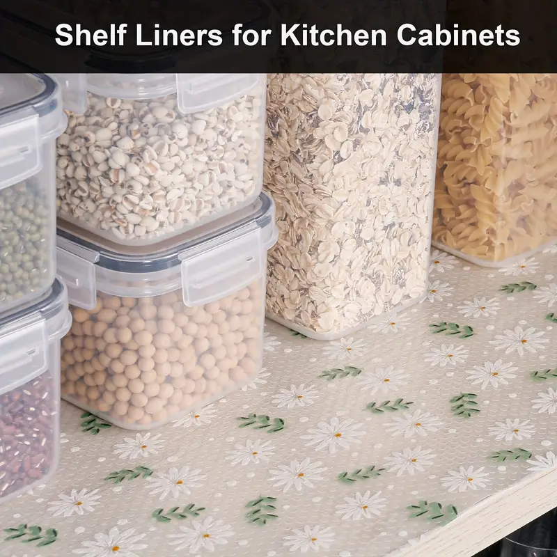 Premium Non-slip Non-adhesive Liners For Kitchen Cabinets, Waterproof Shelf  Paper With Modern Pattern Durable Eva Cabinet Liners, For Drawer, Cabinet,  Refrigerator And Dresser, Home Supplies - Temu