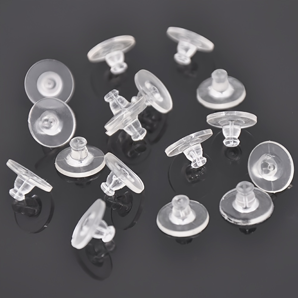 Silicone Earring Backs, 800 Pcs Soft Rubber Earring Stoppers, Clear Earring Backing Replacement for Stud Post Fishhook Earrings(4 Styles), Adult