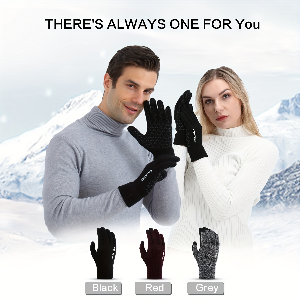 Guantes térmicos de invierno para mujer, guantes de pantalla táctil  cálidos, guantes de terciopelo resistente al viento, guantes de nieve  (color