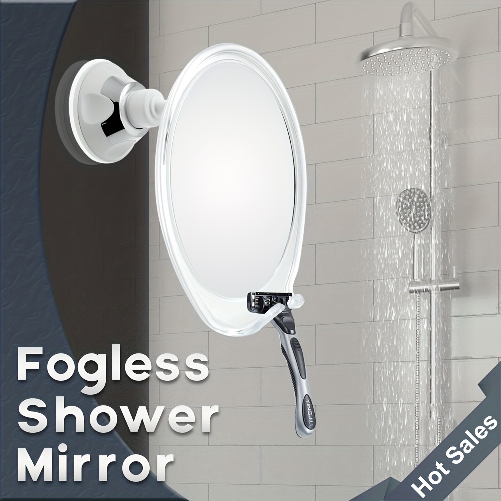 Espejo de afeitado antivaho montado en la pared con soporte para afeitadora  Ventosa Espejo de antiva Colco Espejo de ducha