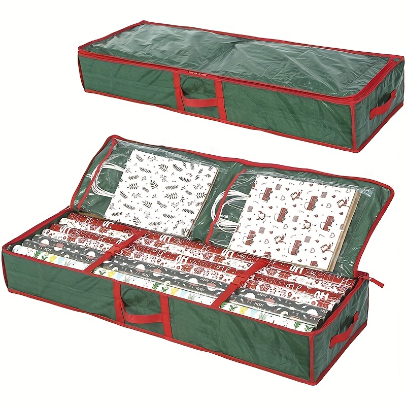 Underbed Gift Wrap Organizer Interior Pockets Fits 18 24 - Temu