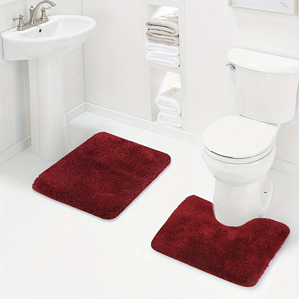 Alfombra de baño antideslizante, alfombra de baño absorbente de agua,  microfibra, felpa suave, alfombra peluda para el hogar, alfombra de baño  antideslizante