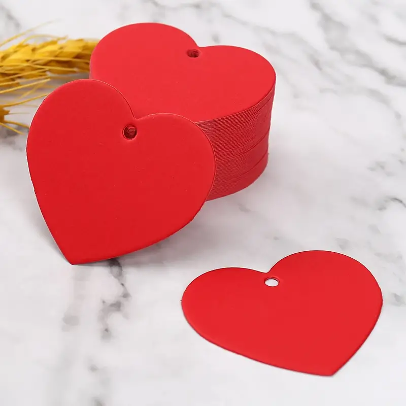 Heart Shaped Paper Tags Red Heart Cutouts Price Tag Craft - Temu United  Arab Emirates
