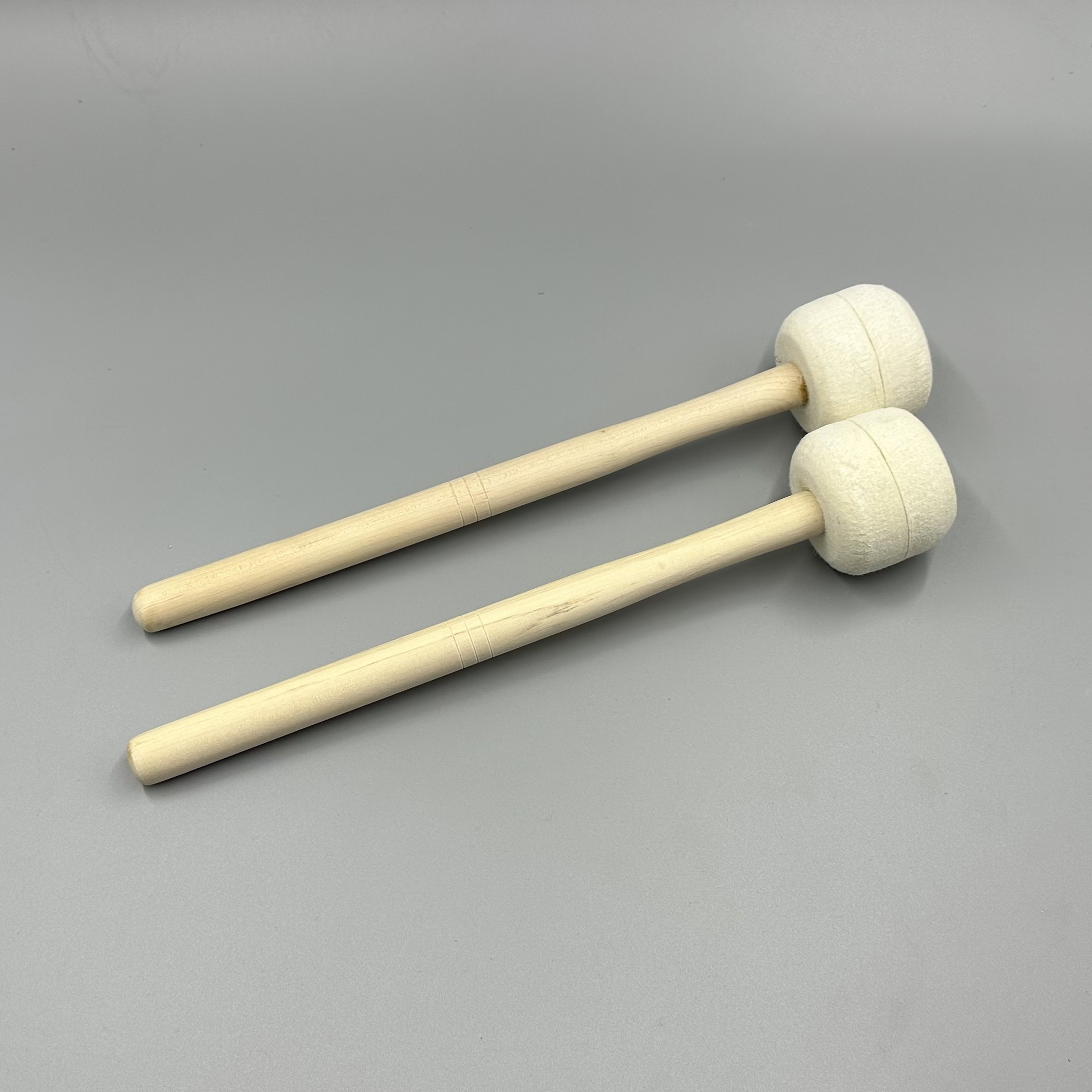 

2pcs Anti-slip Wool Felt Drum Mallet - 12.8 Inches Length - Perfect For Snare Drums And Percussion - Beige