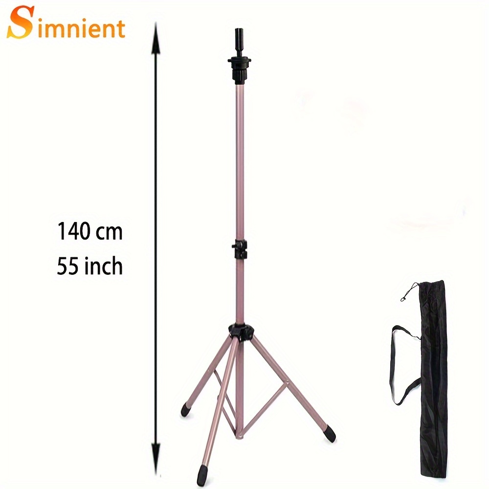 Tripod Stand with Bald Mannequin Head for Wig Making Holder Hairdresser  Training