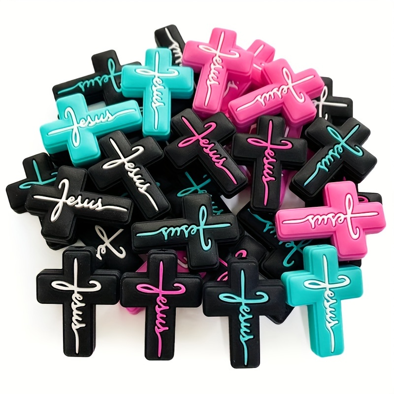Cross Silicone Focal Beads For Jewelry Making Diy Pens - Temu