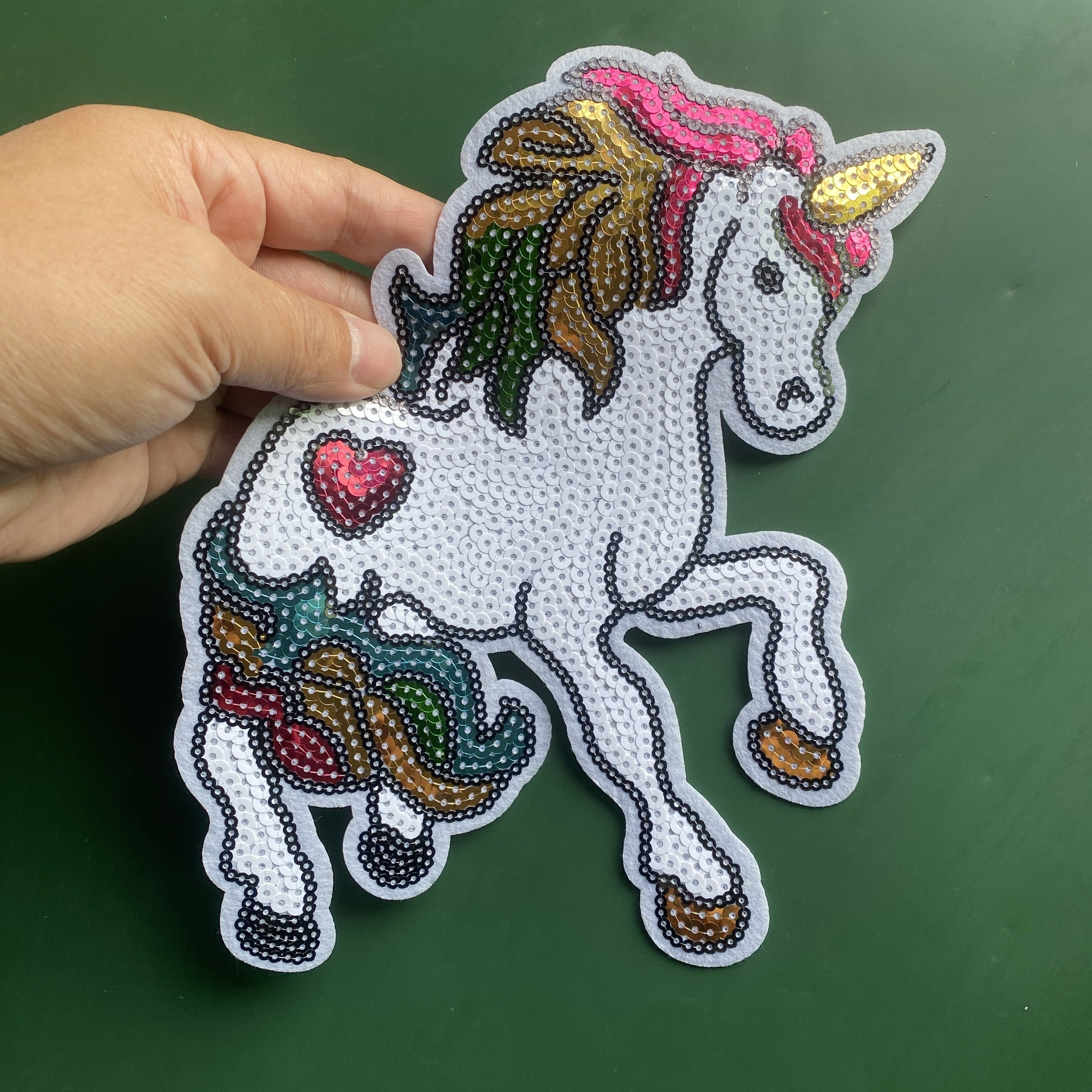 1pz patch unicorno cartone ricamato paillettes Temu Germany