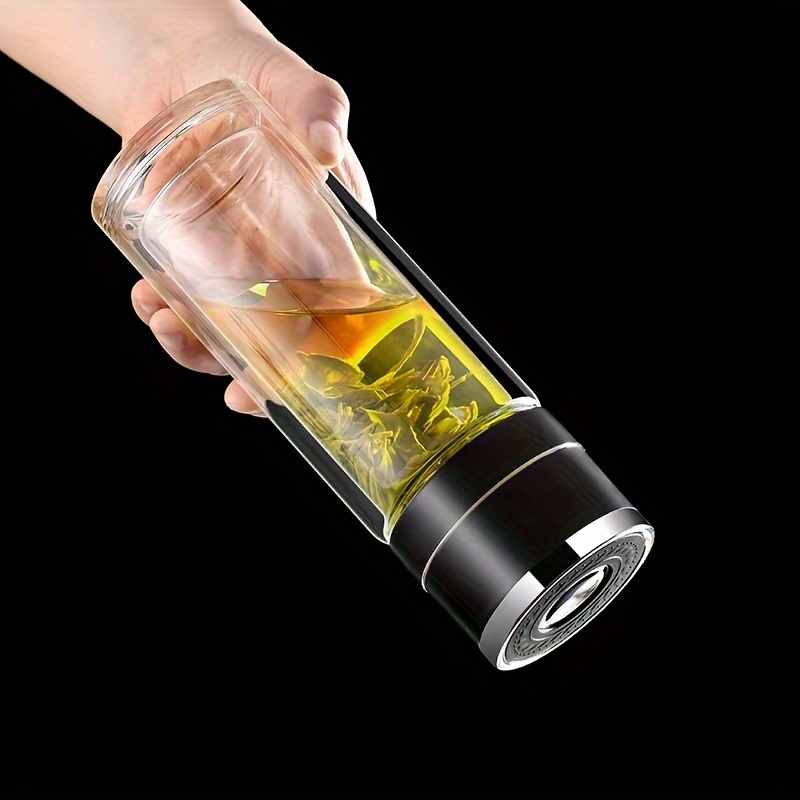 Glass Straw Cup With Thermal Insulation Cover 350/450ml Portable