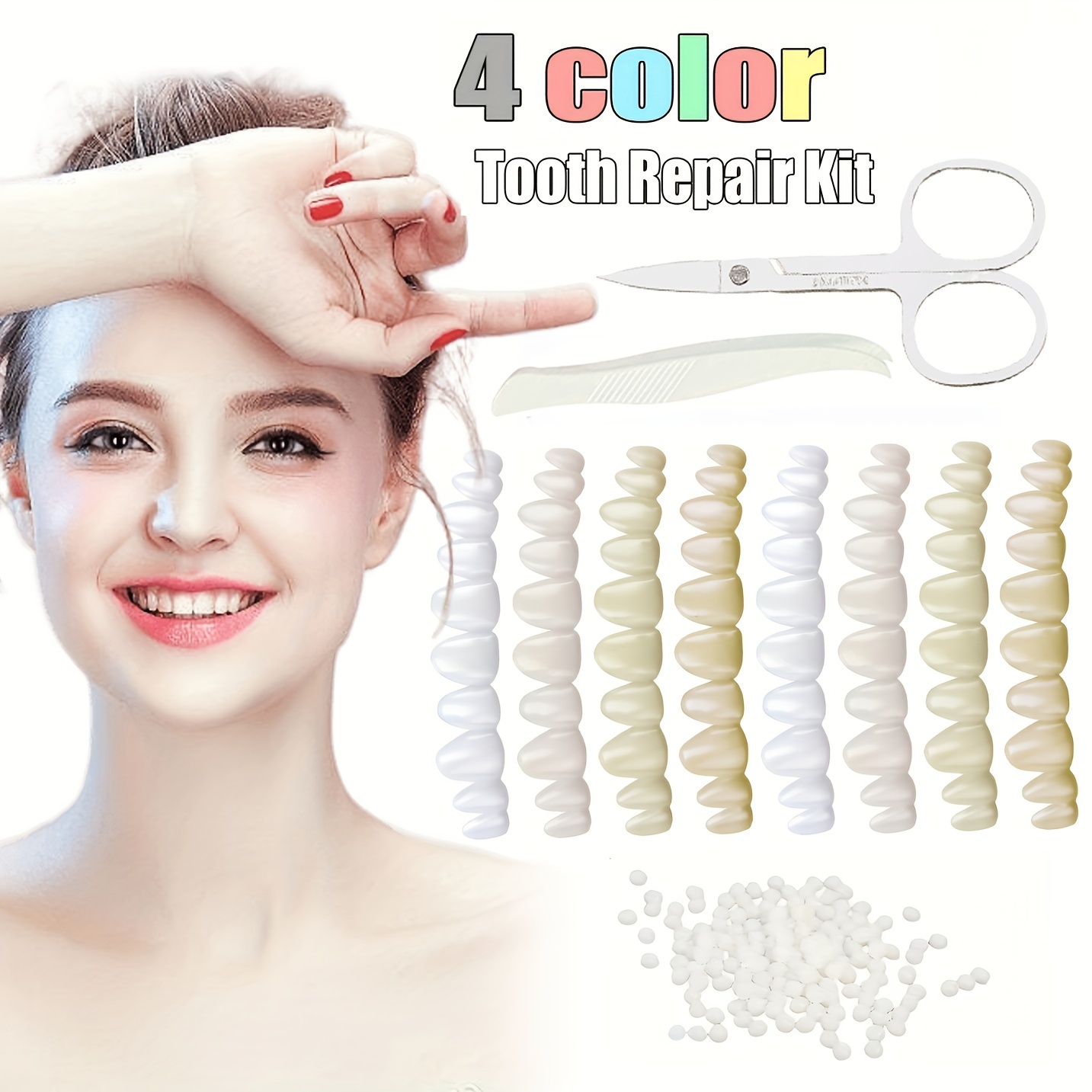 Moldable Temporary Tooth Repairing Kit Resin Dentist False Teeth Gaps Solid  Glue Denture Adhesive Tooth Whitening Beauty Tools