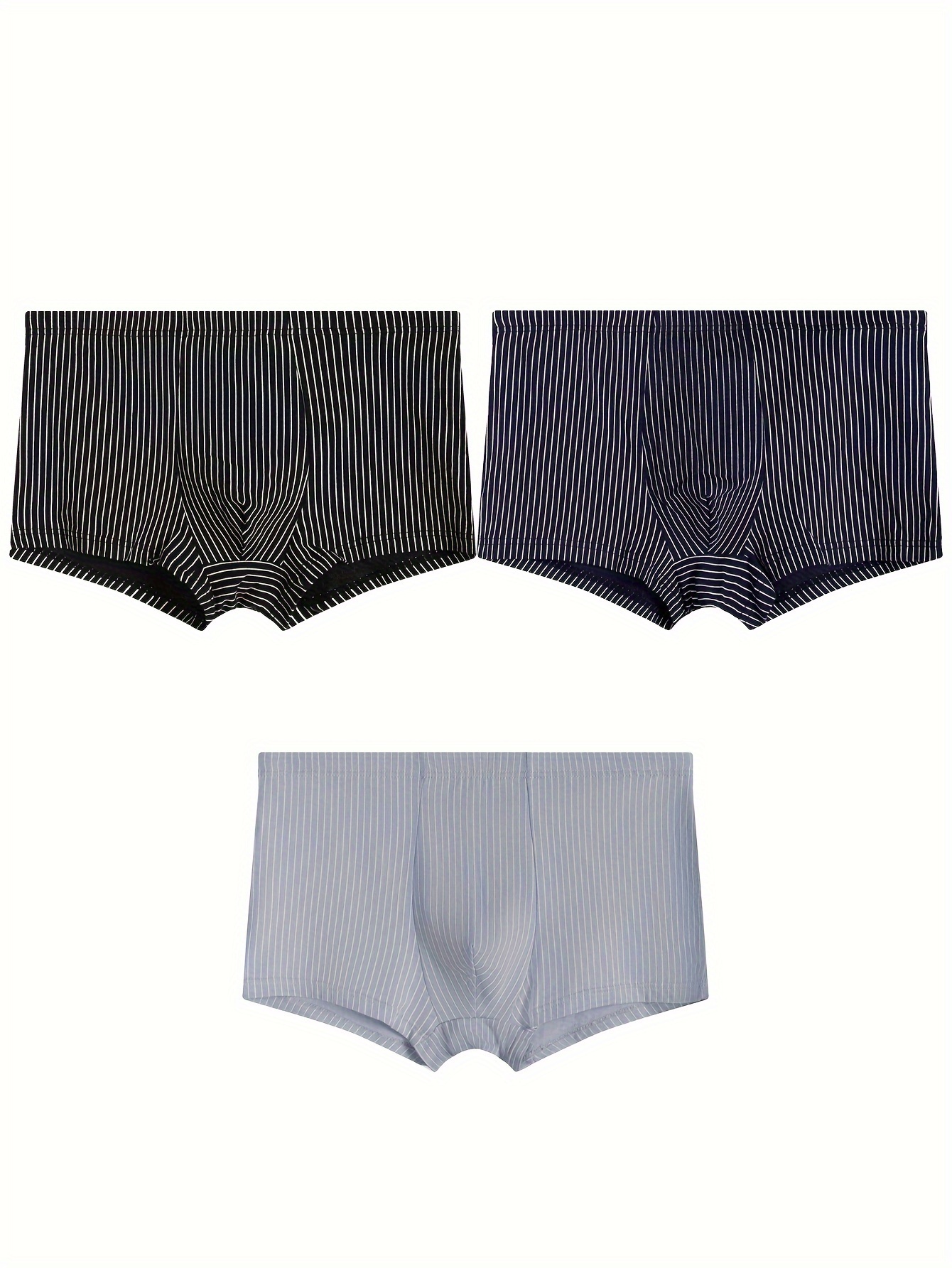 Men's Underwear Fashion Cotton Striped Breathable Soft Comfy - Temu Canada