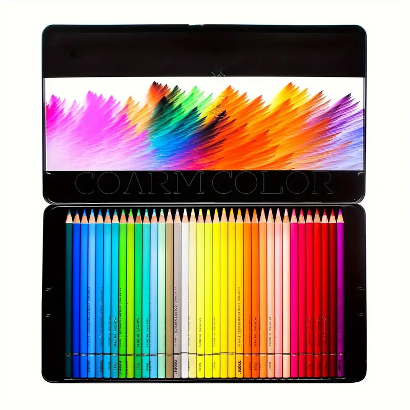 72 Colors Artist Oil Colored Pencils Set For Adult Coloring Books, Soft  Core, Professional Numbered Art Drawing Pencils For Sketching Shading  Blending