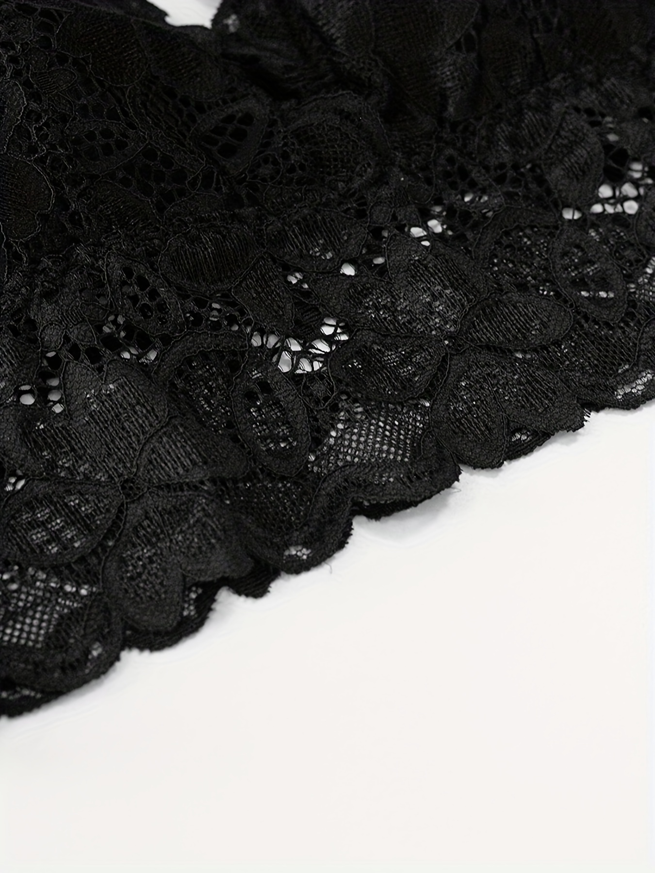 Bralette - Butterfly Scallop Lace/Black - inspired living