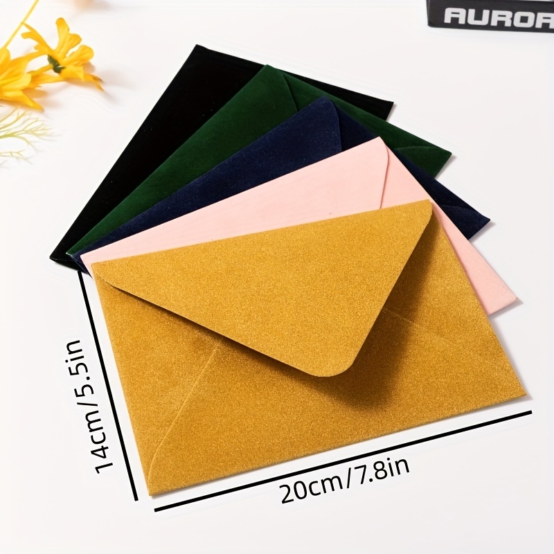 Velvet Envelopes 5 Colors Velvet Material Wedding Envelopes - Temu United  Kingdom