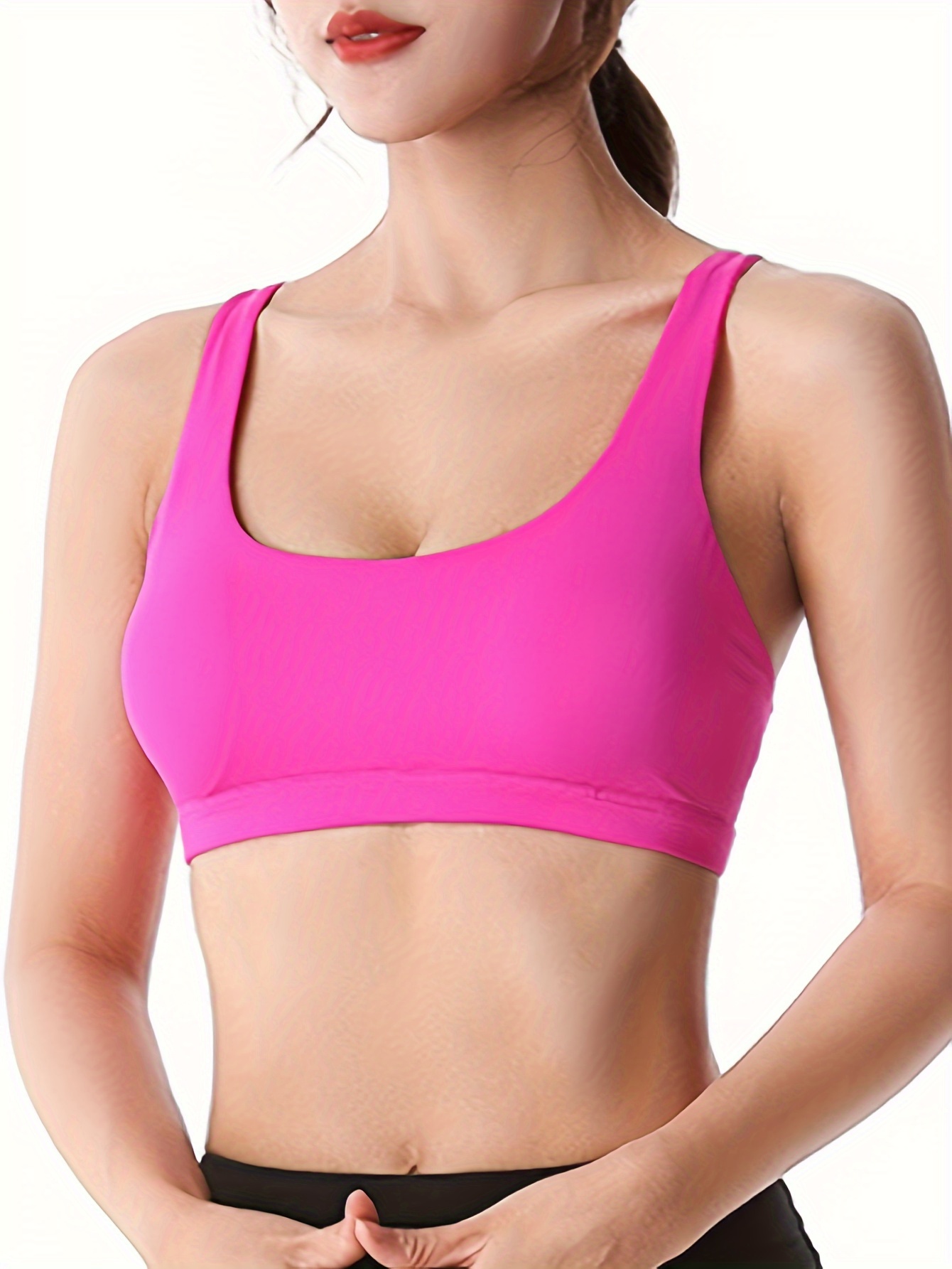 Seamless And Shockproof Push Up Sports Bra Without Steel Ring, Can